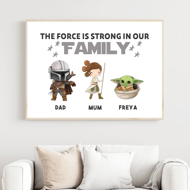 Personalized Family Name Print - Baby Yoda Nursery 评论和价格