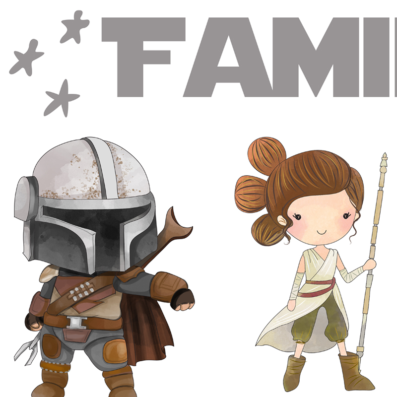 Personalized Family Name Print - Baby Yoda Nursery 评论和价格