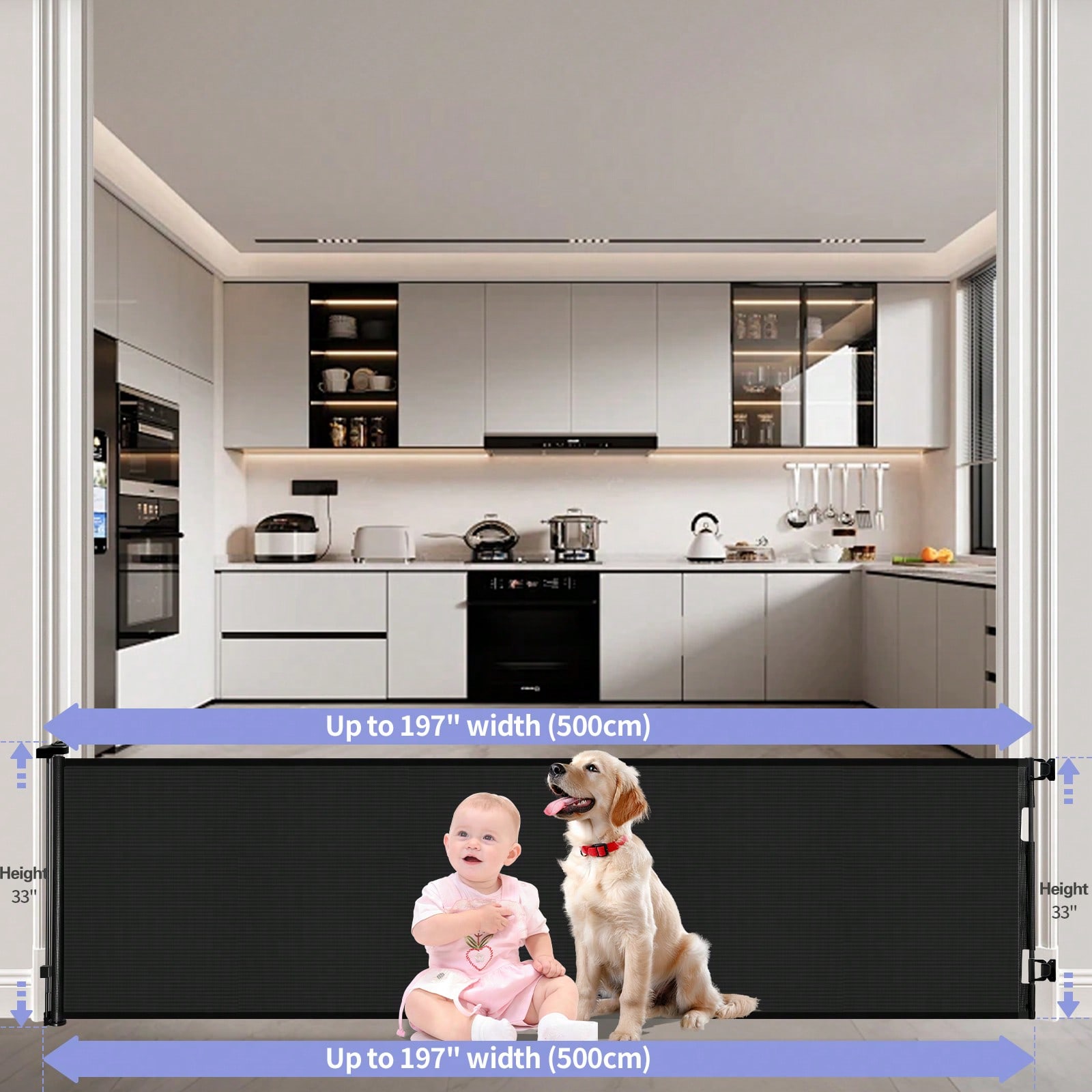 197 Inch Extra Wide Retractabl - Baby Gate Extra Wide 评论和价格