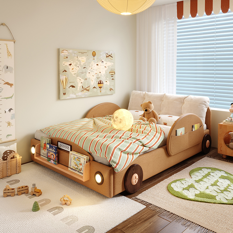 Simple Car Shape Kids Beds Woo - Bed Rail Toddler 评论和价格
