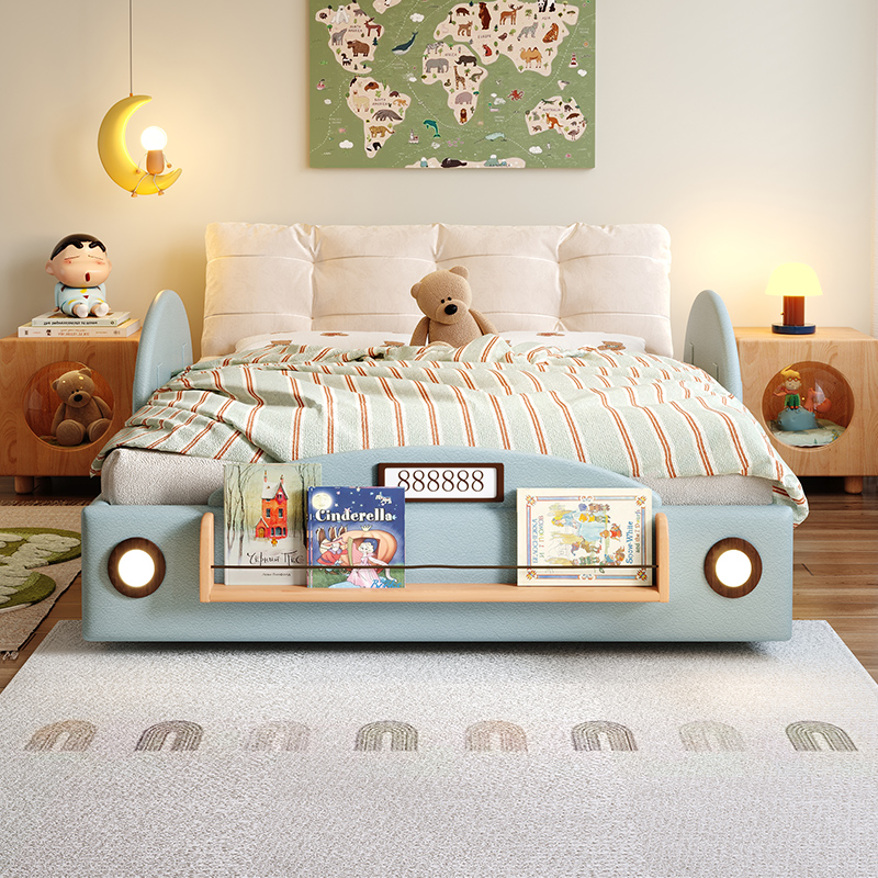 Simple Car Shape Kids Beds Woo - Bed Rail Toddler 评论和价格