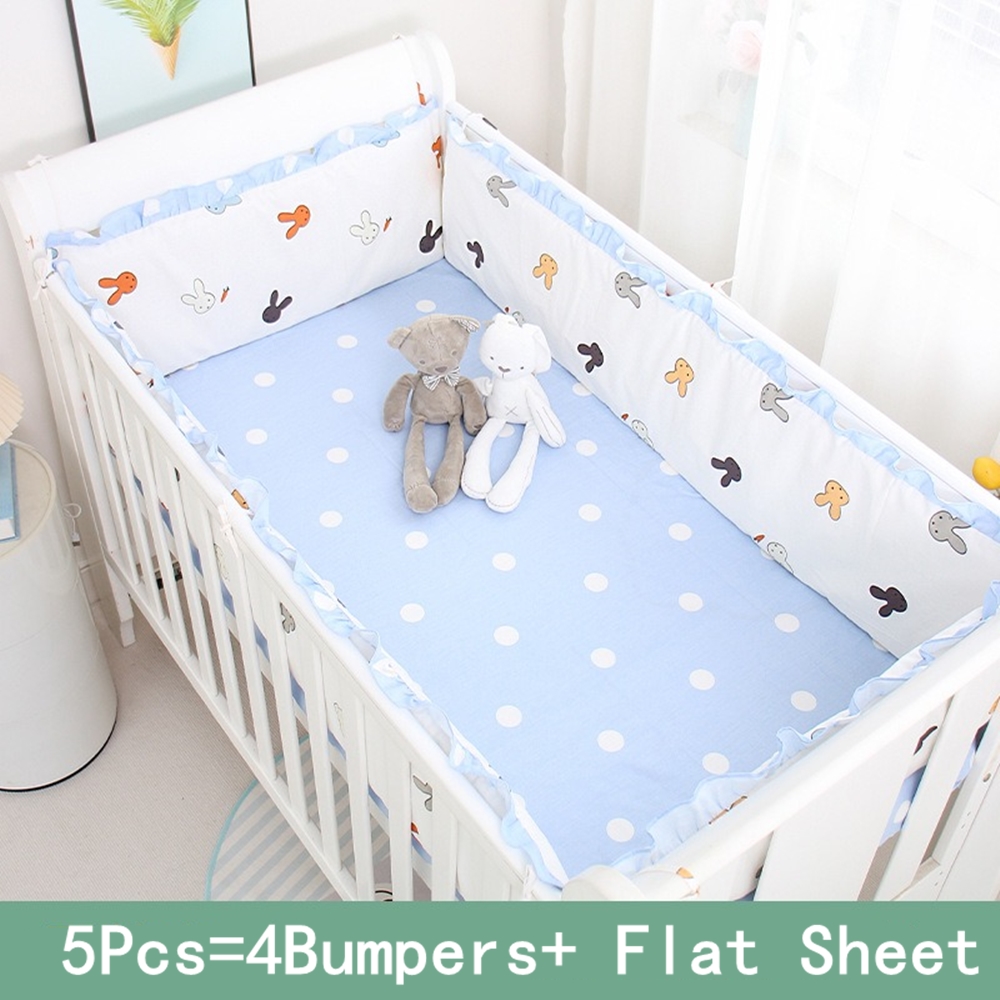 5Pcs Crib Bedding Set Girl Bab - Baby Nursery Bedding Sets 评论和价格