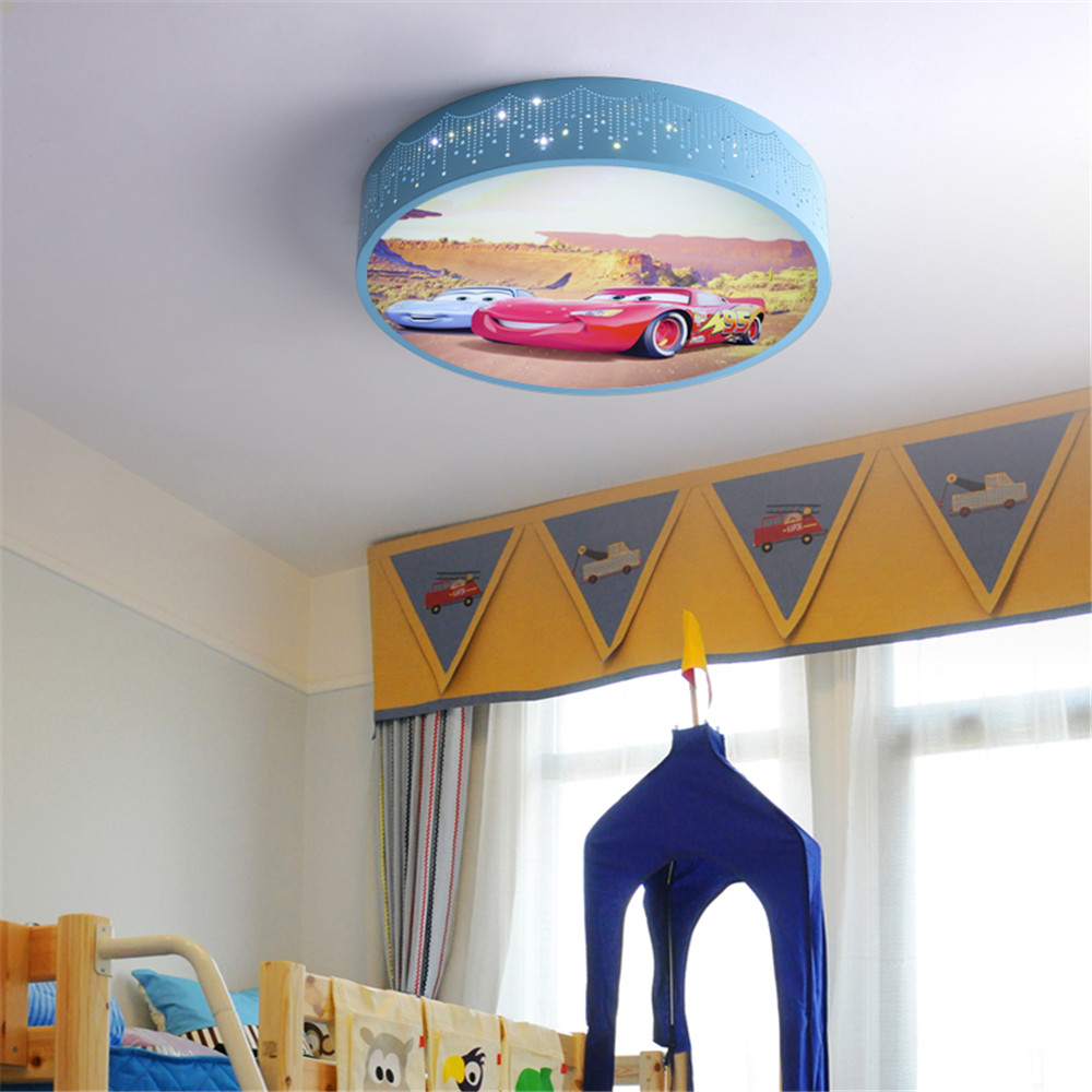 Cartoon Car Round Led Ceiling  - Baby Nursery Ceiling Light 评论和价格
