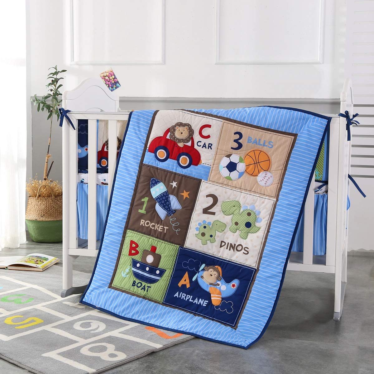 7Piece Crib Bedding Set Infant - Baby Nursery Bedding Sets 评论和价格