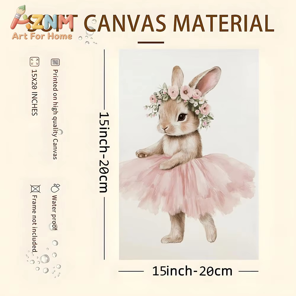 Cute Ballerina Bunny Ballet An - Baby Nursery Wall Art 评论和价格