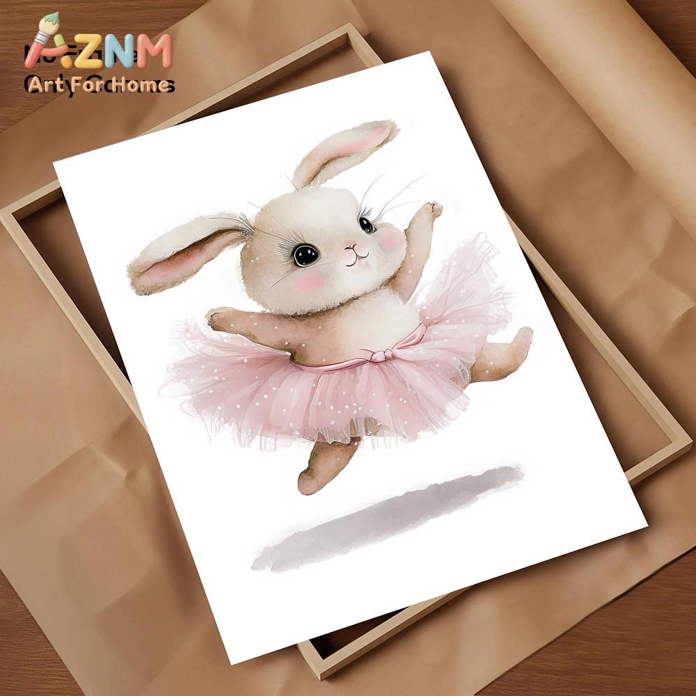Cute Ballerina Bunny Ballet An - Baby Nursery Wall Art 评论和价格