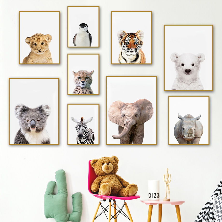 1pc frameless Canvas Painting  - Baby Zoo Nursery 评论和价格