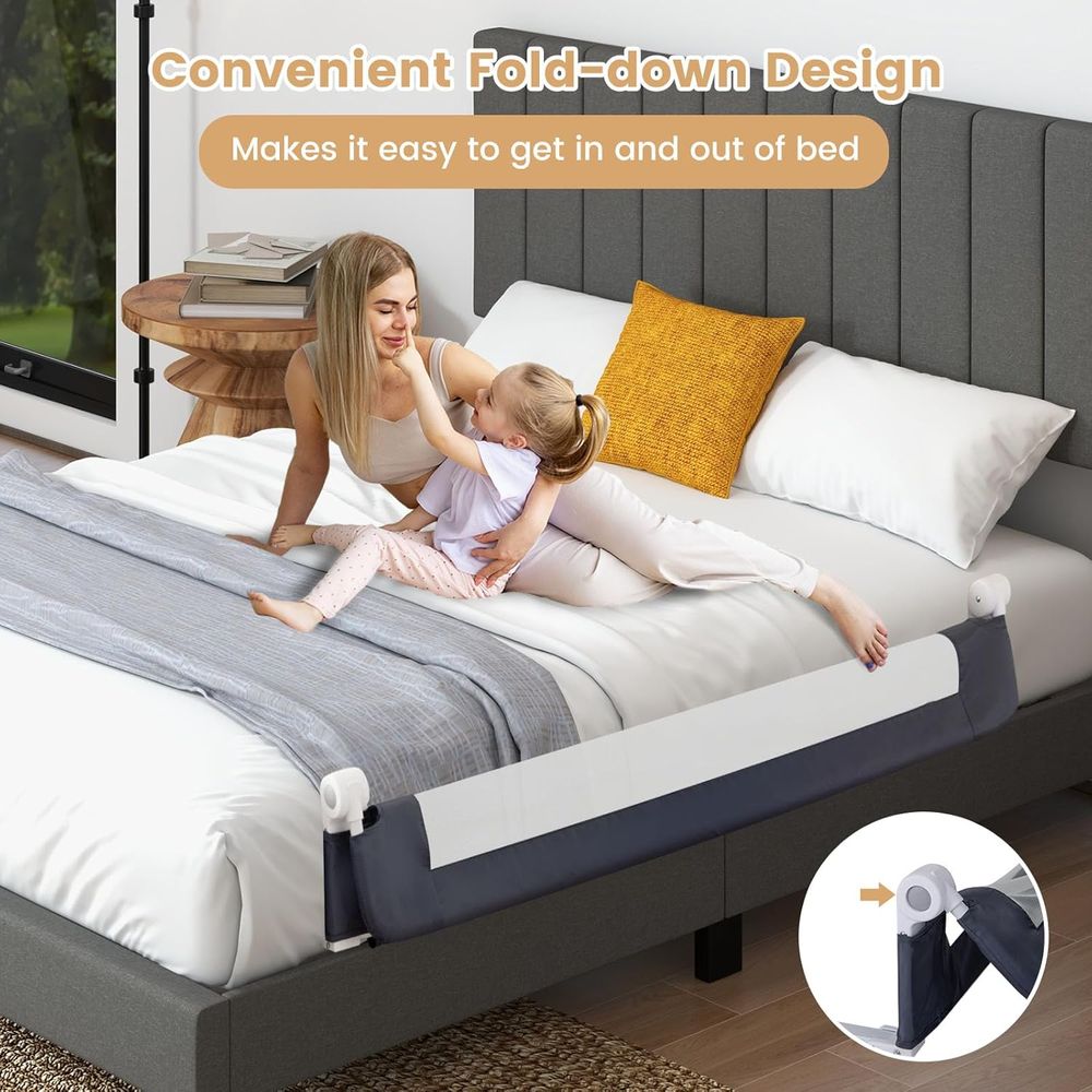 60-Inch Extra Long Portable Sw - Bed Rail Toddler 评论和价格