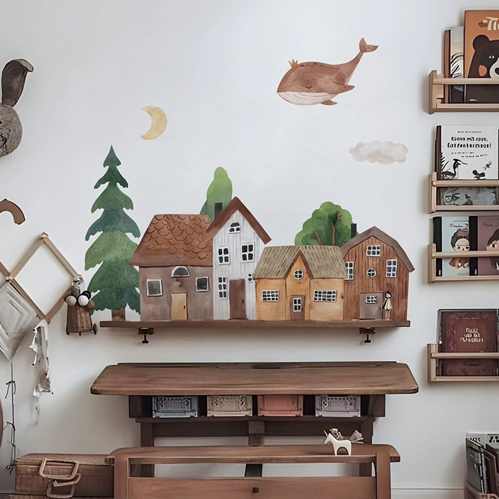 Fabric Cartoon Forest Vintage  - Baby Nursery Wall Art 评论和价格