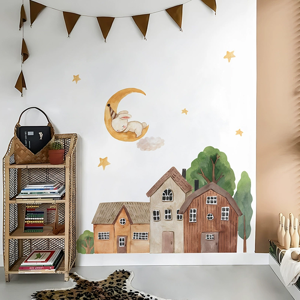Fabric Cartoon Forest Vintage  - Baby Nursery Wall Art 评论和价格