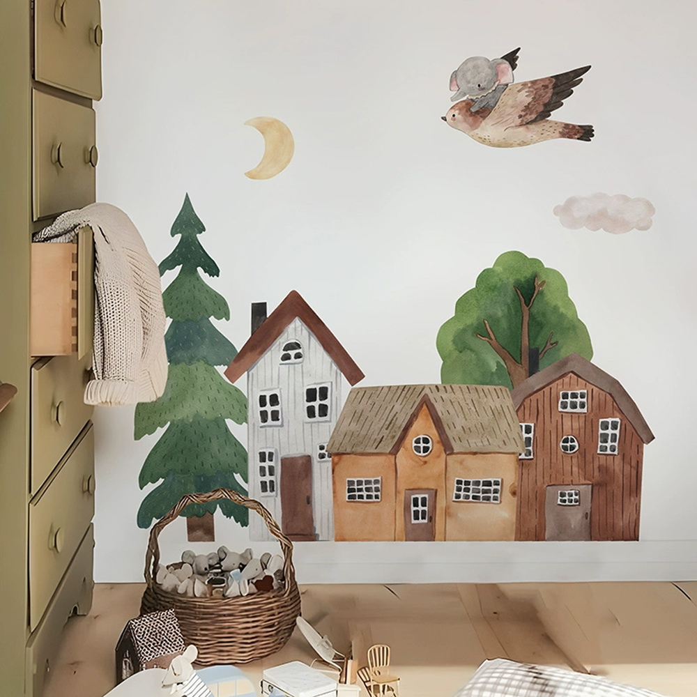 Fabric Cartoon Forest Vintage  - Baby Nursery Wall Art 评论和价格