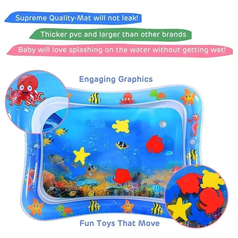 Baby Water Play Mat PVC Inflat - Baby Nursery Cushion 评论和价格