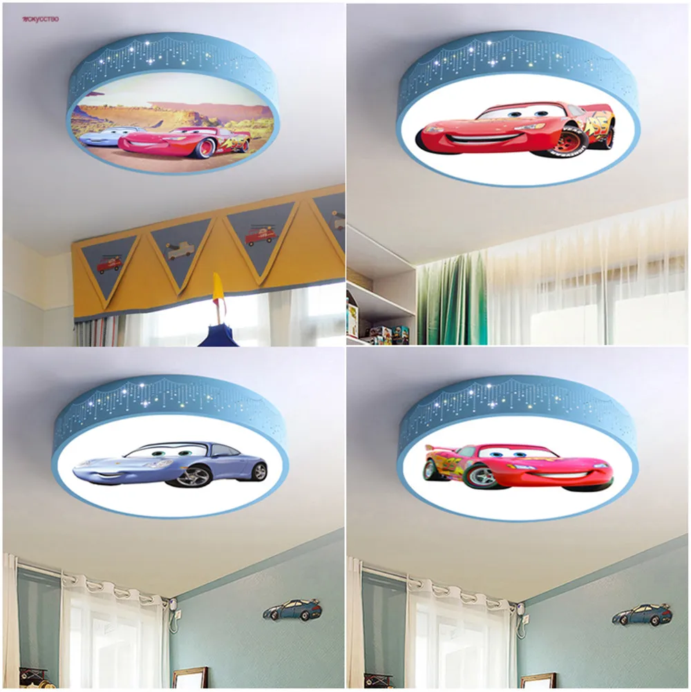 2025 Cartoon Car Round Led Cei - Baby Nursery Ceiling Light 评论和价格