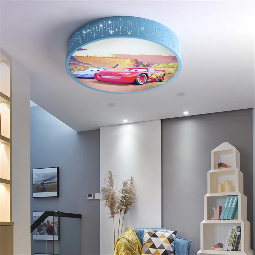 2025 Cartoon Car Round Led Cei - Baby Nursery Ceiling Light 评论和价格