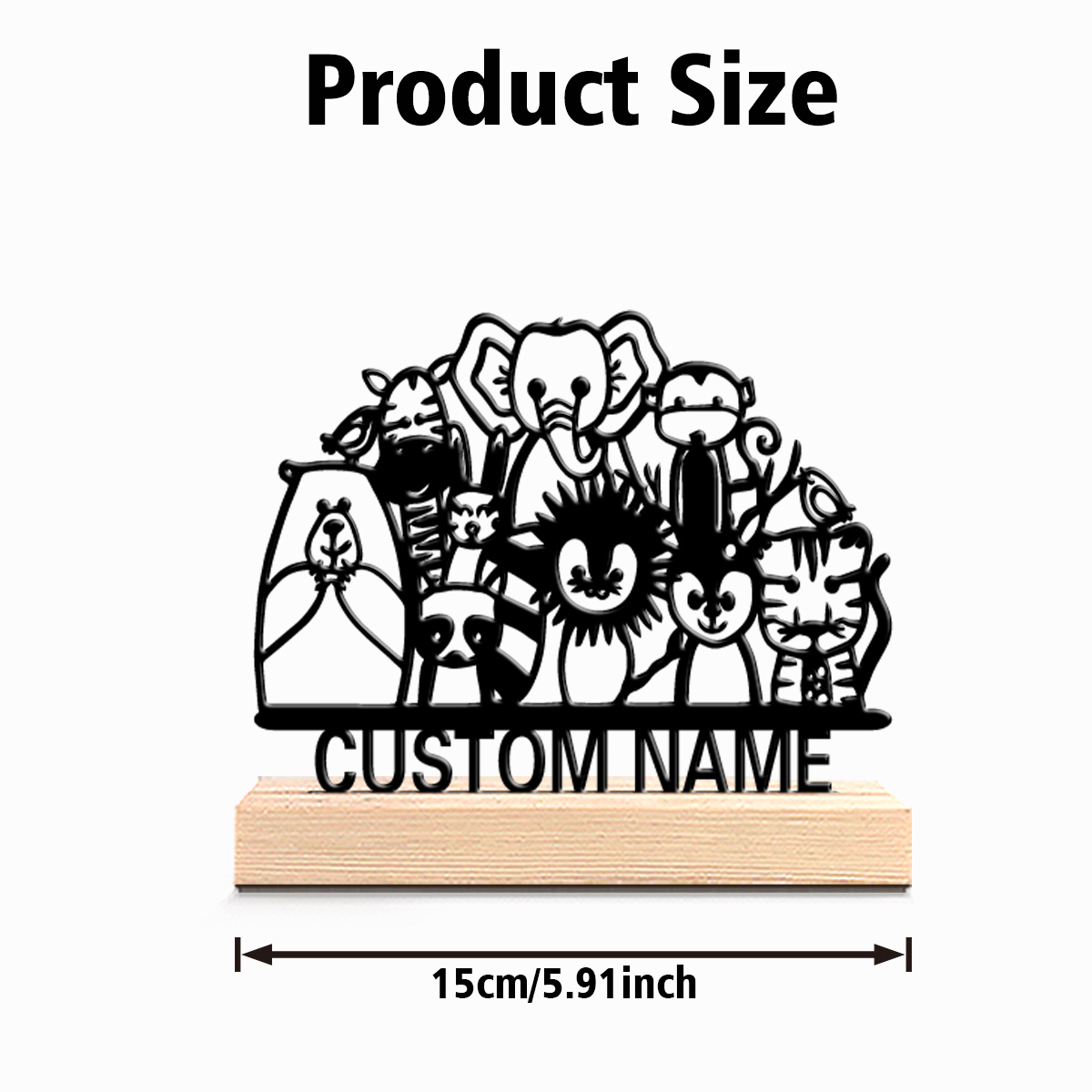 1pc Cute Personalized Custom Z - Baby Zoo Nursery 评论和价格