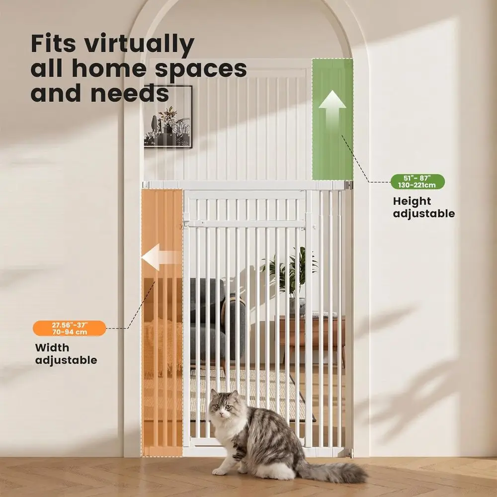 Extra Tall 51-87 Adjustable Ca - Baby Gate Extra Wide 评论和价格