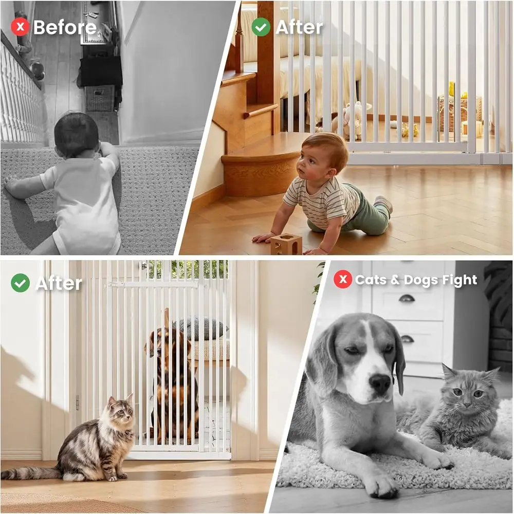 Extra Tall 51-87 Adjustable Ca - Baby Gate Extra Wide 评论和价格