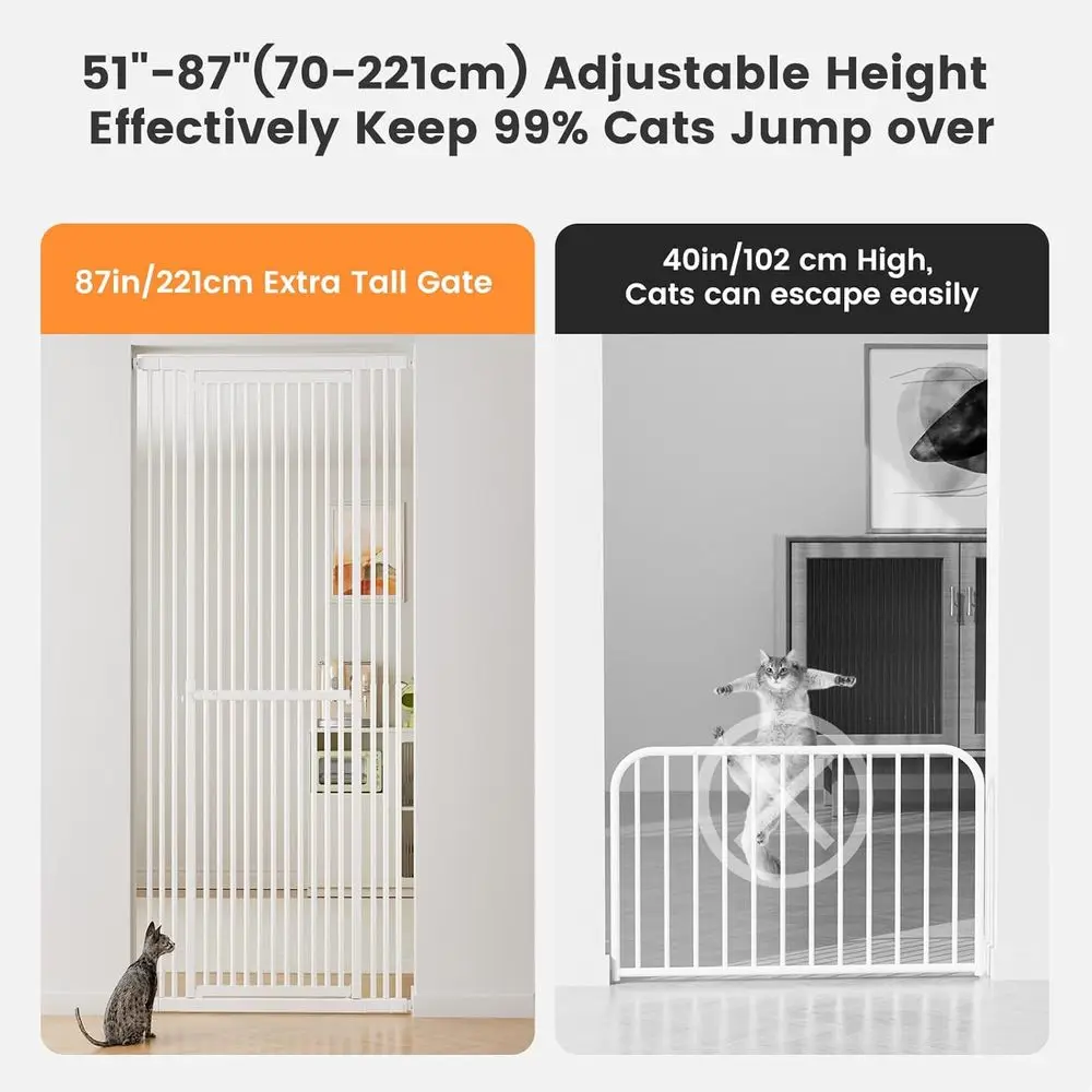 Extra Tall 51-87 Adjustable Ca - Baby Gate Extra Wide 评论和价格