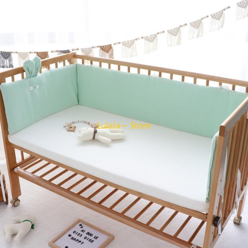 Y4QA 200x32cm Baby Cot Bumper  - Baby Nursery Cushion 评论和价格