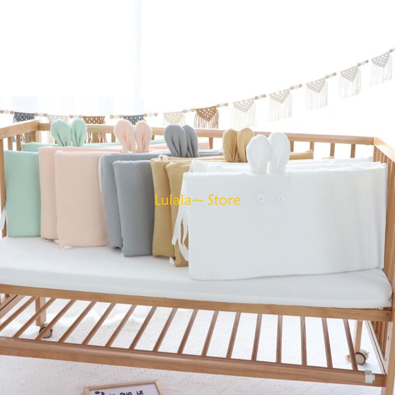Y4QA 200x32cm Baby Cot Bumper  - Baby Nursery Cushion 评论和价格